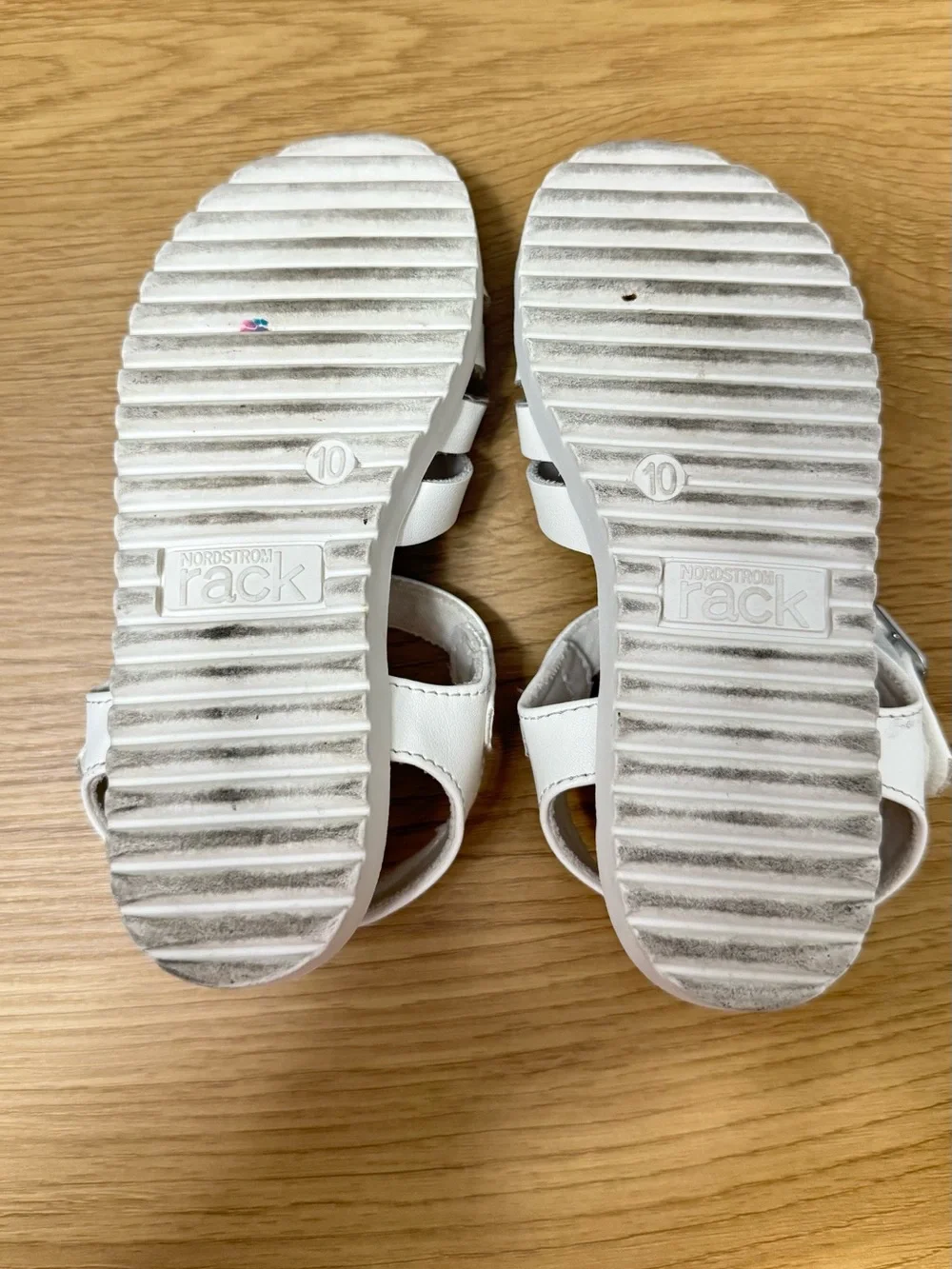 Little Explorer White Woven Huarache Sandals